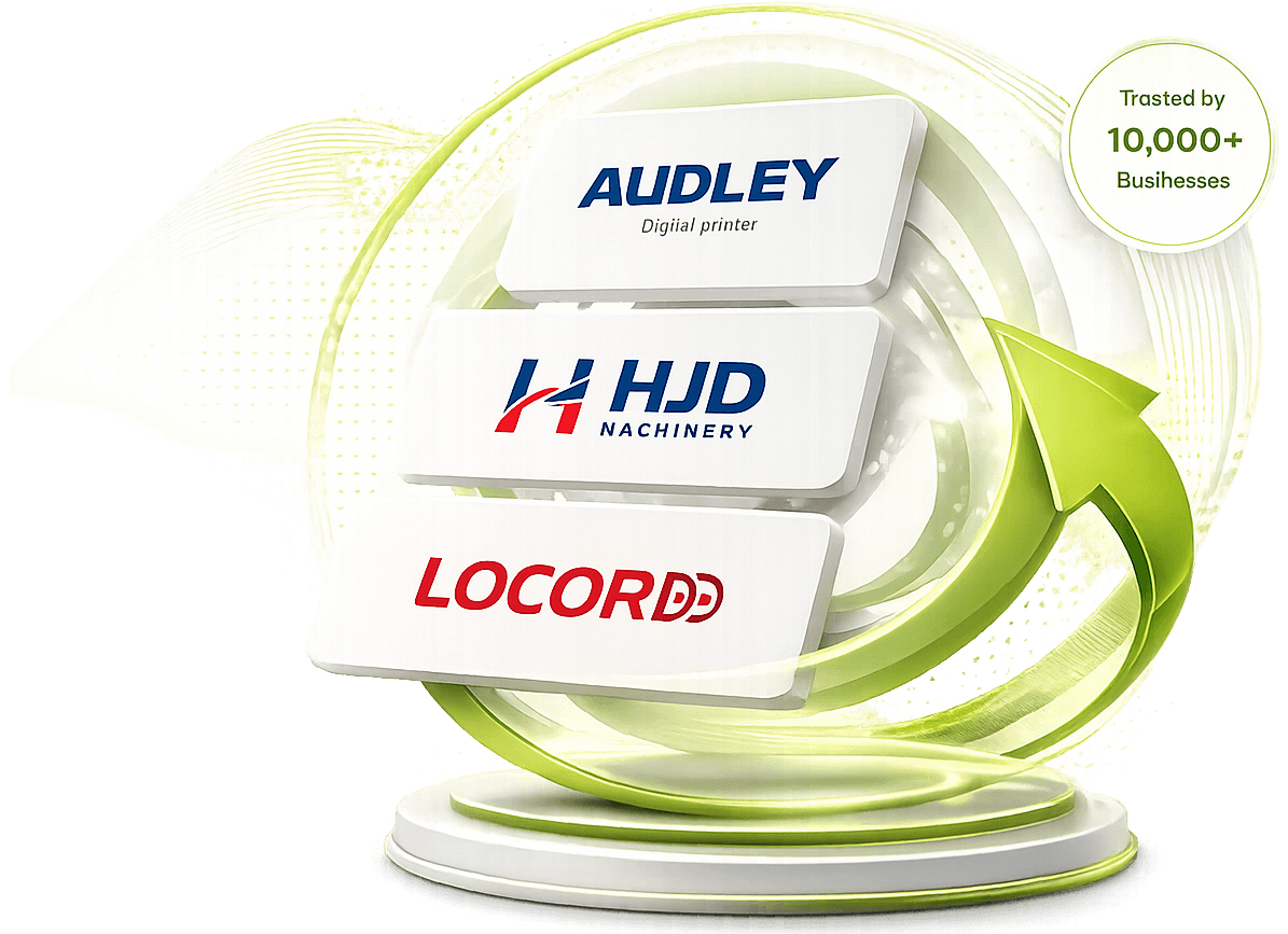 Audley, HJD and Locor brand display