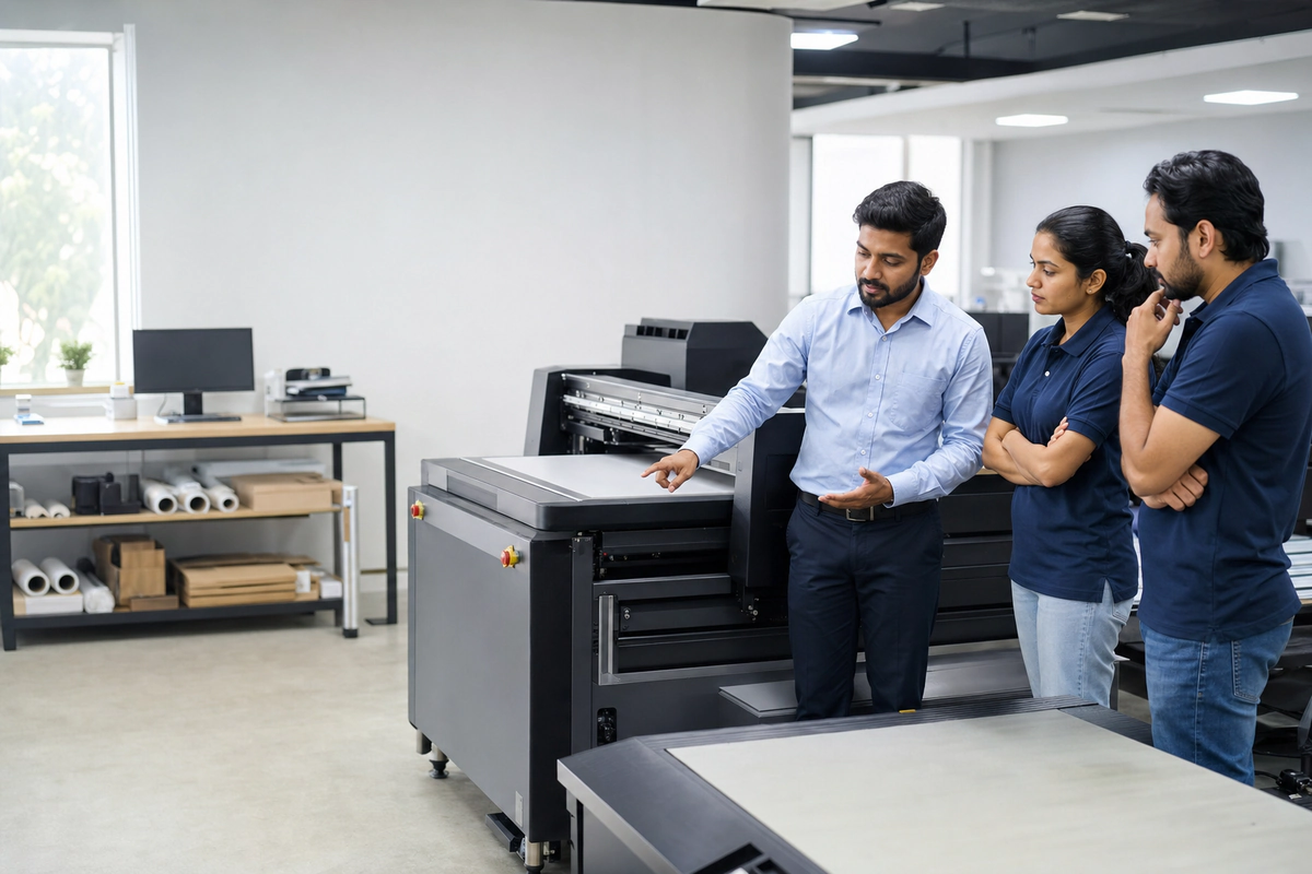 On-site printing machine training and installation support