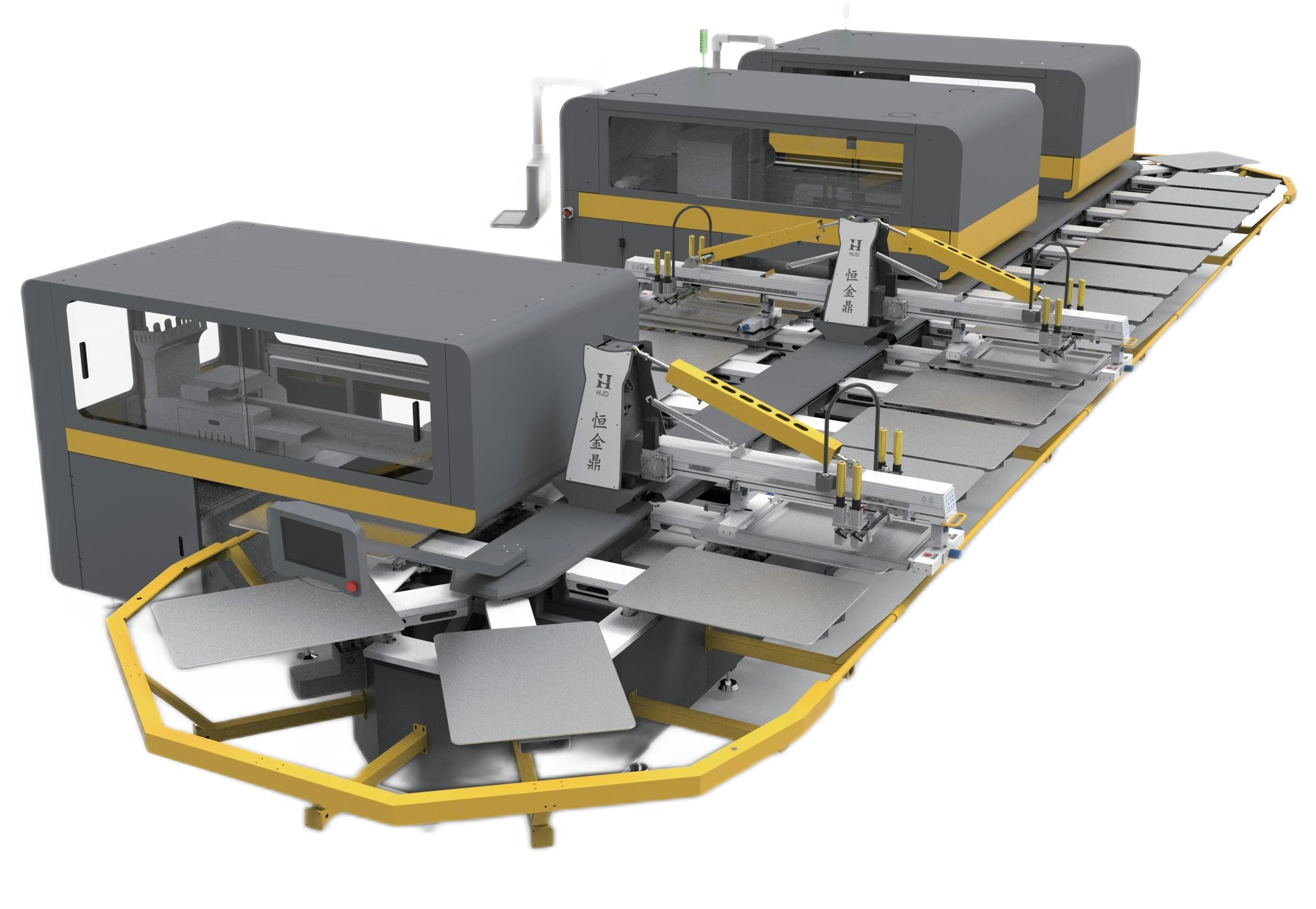 Oval Screen Printing Machine + Hybrid DTG Printer (Industrial Printhead)