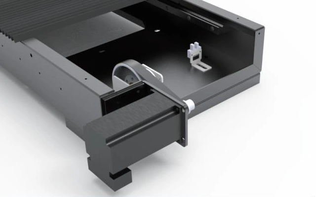 Y-axis stepper drive and dual rail