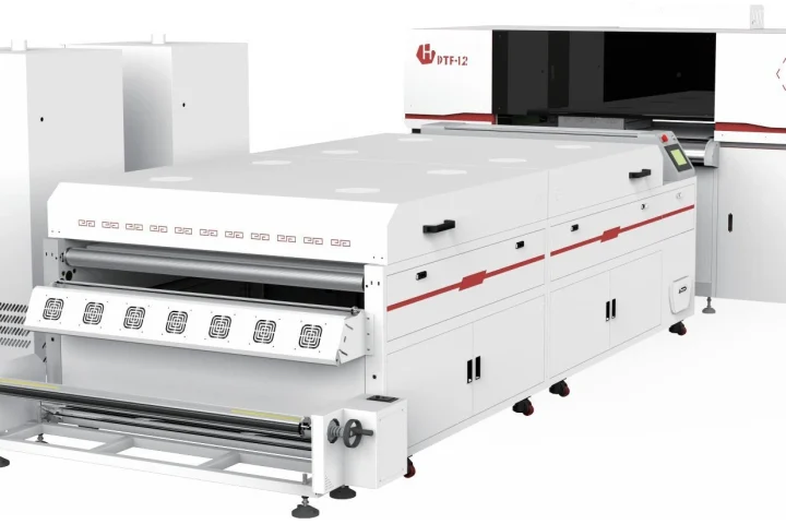 12-printhead Printer with 1.2 m Three-temperature-zone Powder Dryer - Complete machine