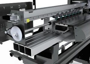 Machine base and carriage assembly
