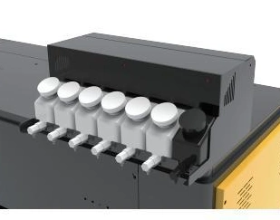 White-ink circulation and level alarm