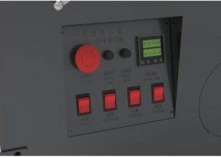 Powder dryer control panel