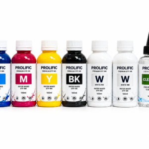 Prolific Premium DTF Ink Kit CMYKKWW 600ML + 100ML Printhead Cleaner